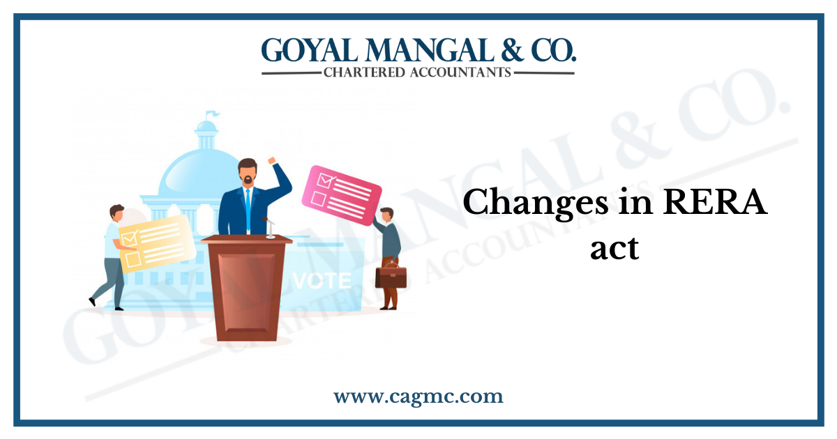 Changes in RERA act