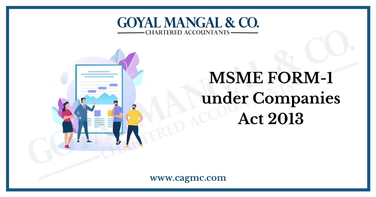 MSME FORM-1 under Companies Act 2013