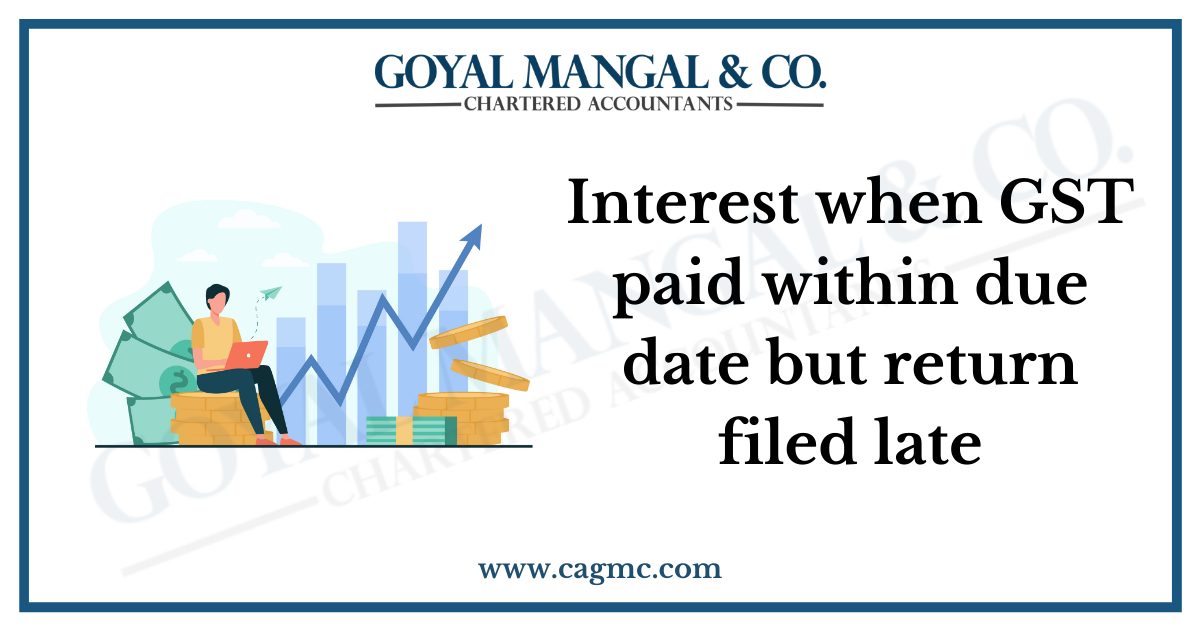 Interest when GST paid within due date but return filed late