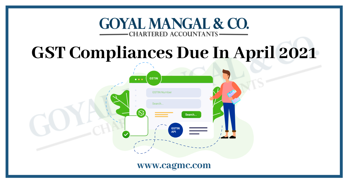 GST Compliances Due In April 2021