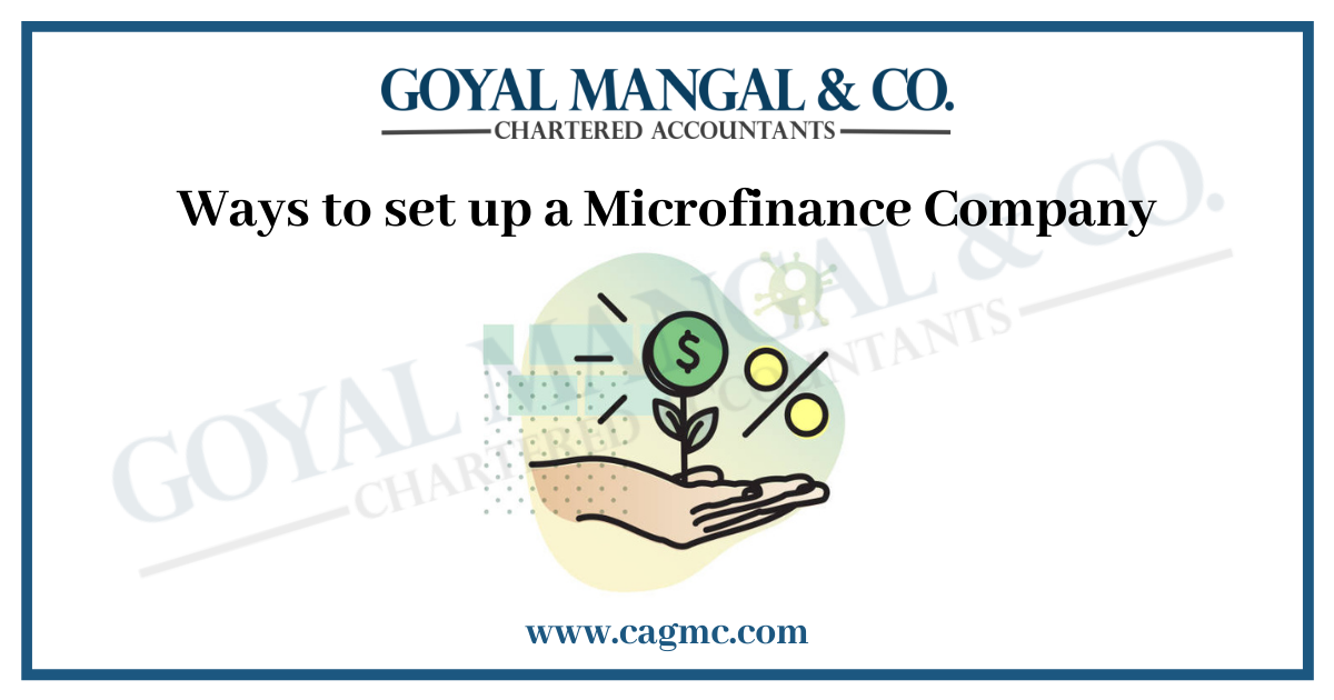 Ways to set up a Microfinance Company
