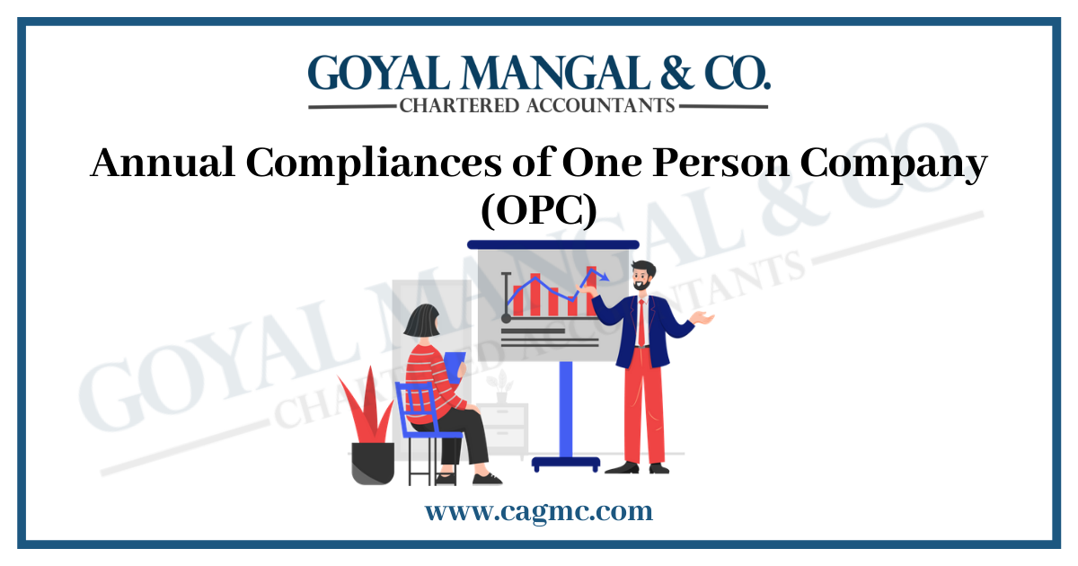 Annual Compliances of One Person Company (OPC)