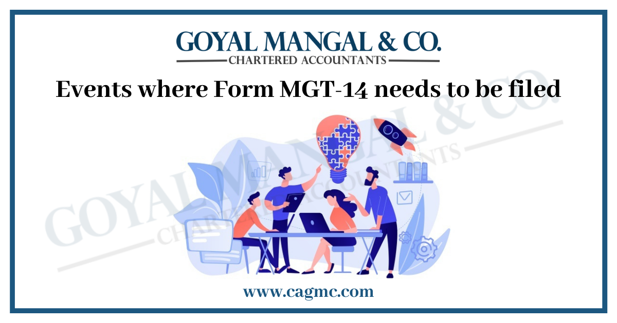 Events where Form MGT-14 needs to be filed