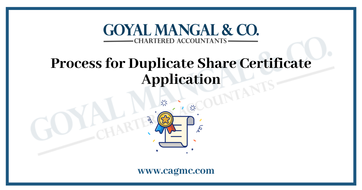 Process for Duplicate Share Certificate Application