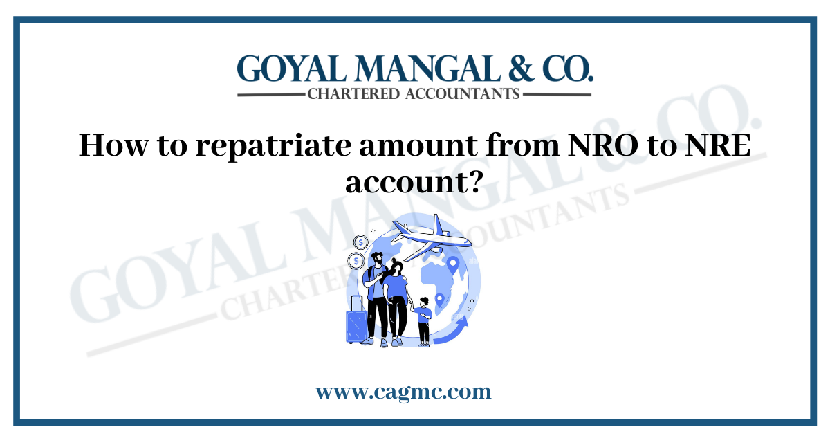 How to repatriate amount from NRO to NRE account?