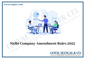 Nidhi Company Amendment Rules 2022