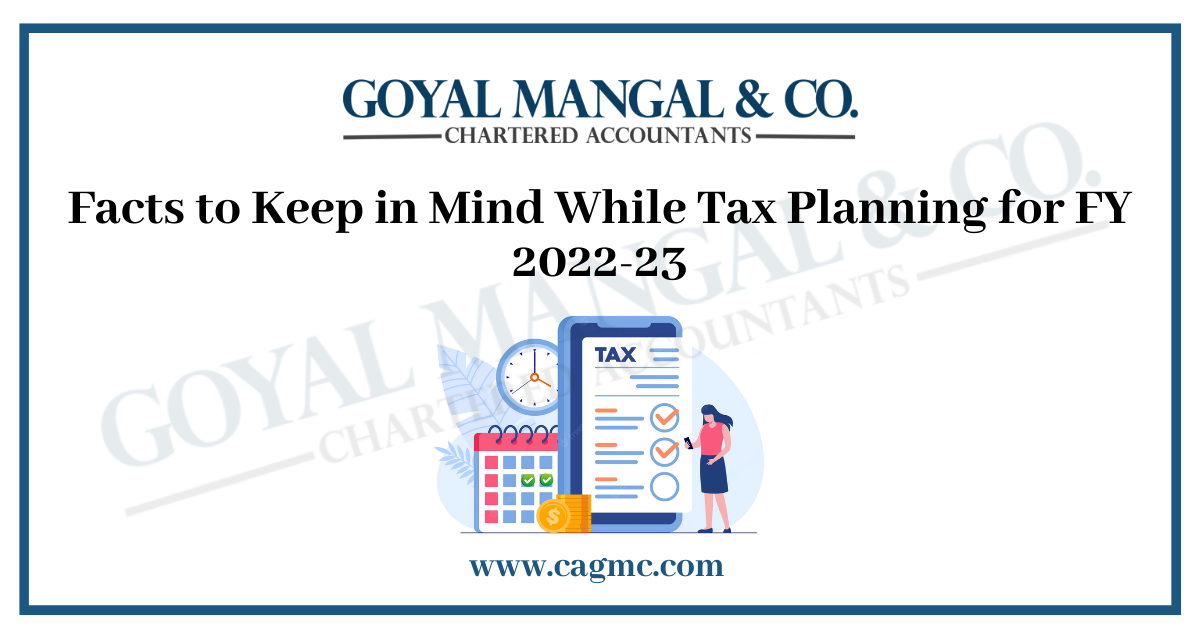 tax planning for fy 2022-23