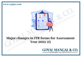 ITR forms for Assessment Year 2022-23