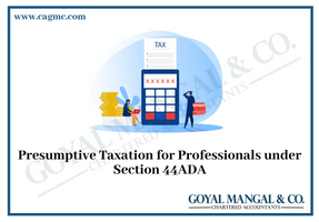 Presumptive Taxation for Professionals under Section 44ADA