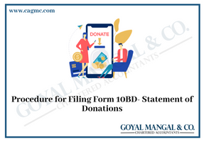 Procedure for Filing Form 10BD- Statement of Donations