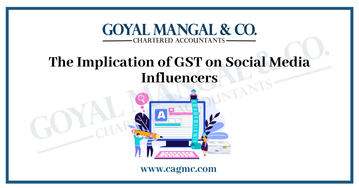 GST on Social Media Influencers