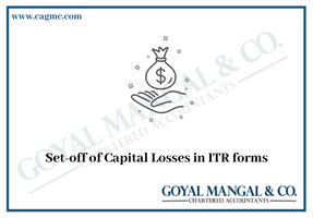 Set-off of Capital Losses in ITR forms