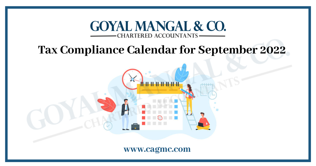 Tax Compliance Calendar for September 2022