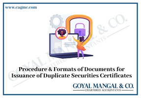 SEBI Procedure & Formats of Duplicate Securities Certificates