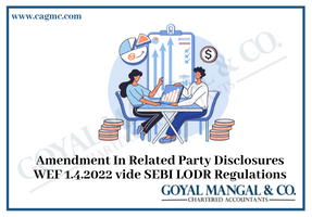 Amendment In Related Party Disclosures WEF 1.4.2022 vide SEBI LODR Regulations