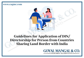 Guidelines for Application of DIN of a Foreign Director