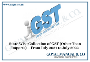 State Wise Collection of GST
