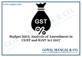 Amendment in CGST and IGST Act 2017