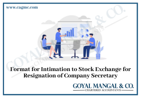 Intimation to Stock Exchange for Resignation of CS