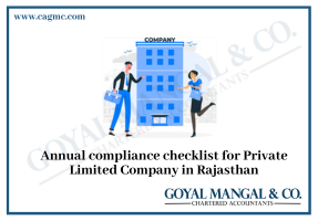 Annual compliance checklist for Private Limited Company in Rajasthan