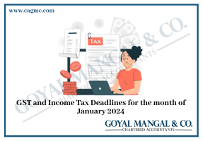 GST & Income Tax compliance deadlines for January 2024.
